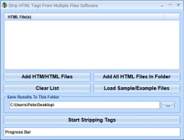 Strip HTML Tags From Multiple Files Software