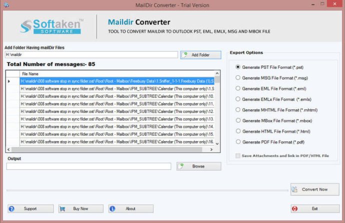 Softaken Maildir Converter