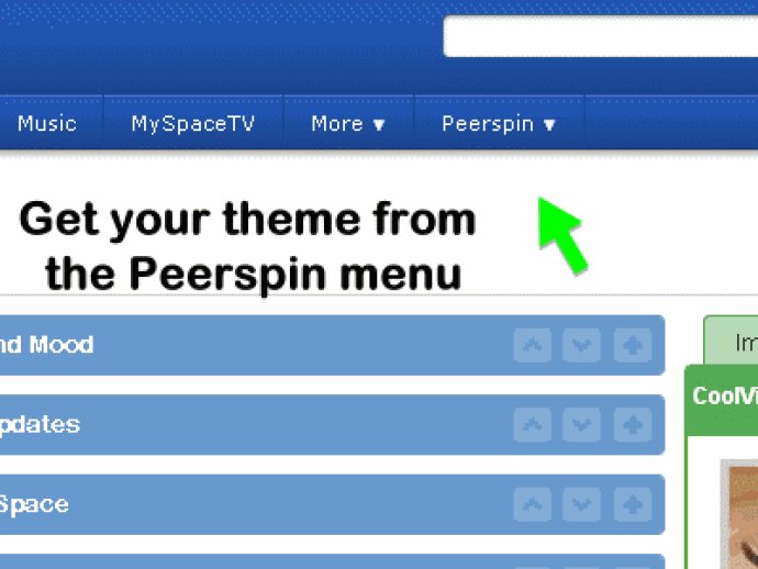 Customize MySpace by Peerspin