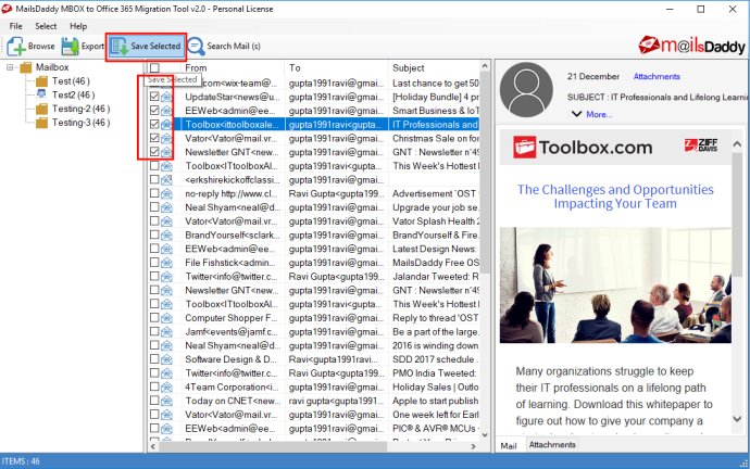 MailsDaddy MBOX To Office 365 Migration Tool
