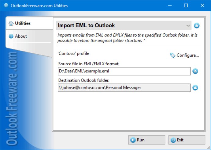 Import Messages from EML Files
