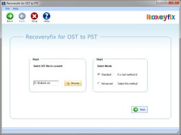 Recoveryfix for OST to PST