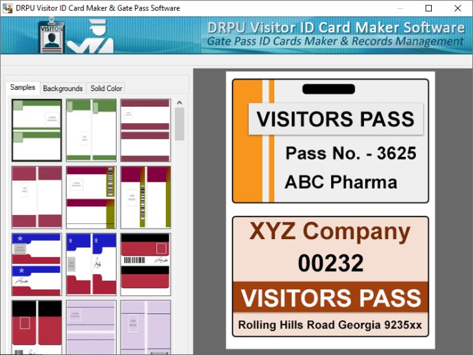 Visitor ID Gate Pass Maker Software