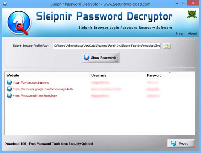 Password Decryptor for Sleipnir