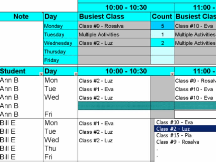 Create Student Class Schedules