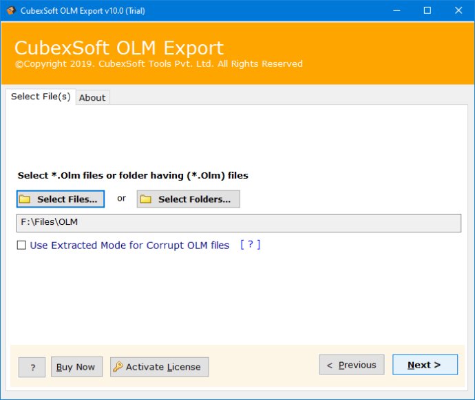 Export OLM Files in Outlook PST