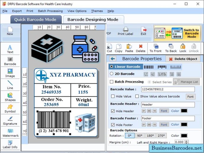 Healthcare Barcode Maker Software