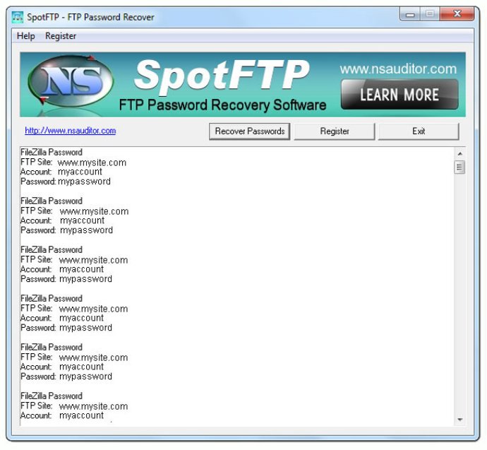 SpotFTP Password Recover