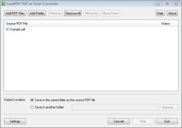LeadPDF PDF to Excel Converter