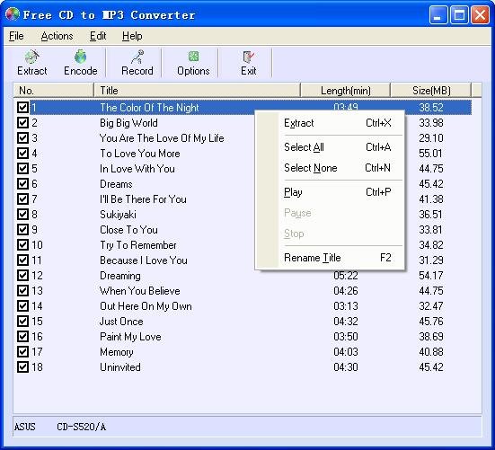 Free CD to MP3 Converter Free CD to MP3 Converter