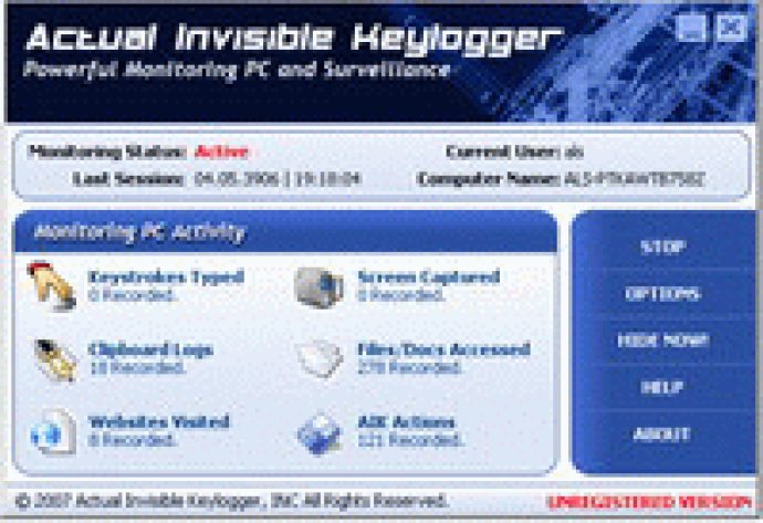 Actual Invisible Keylogger