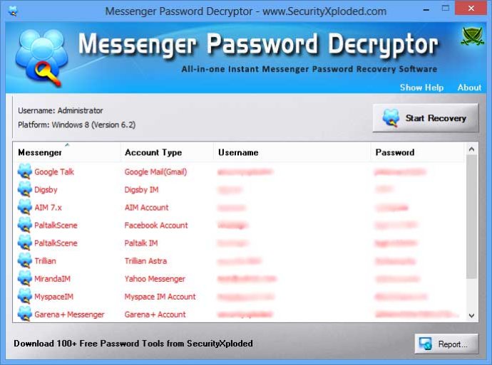 Messenger Password Decryptor