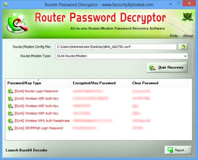Router Password Decryptor