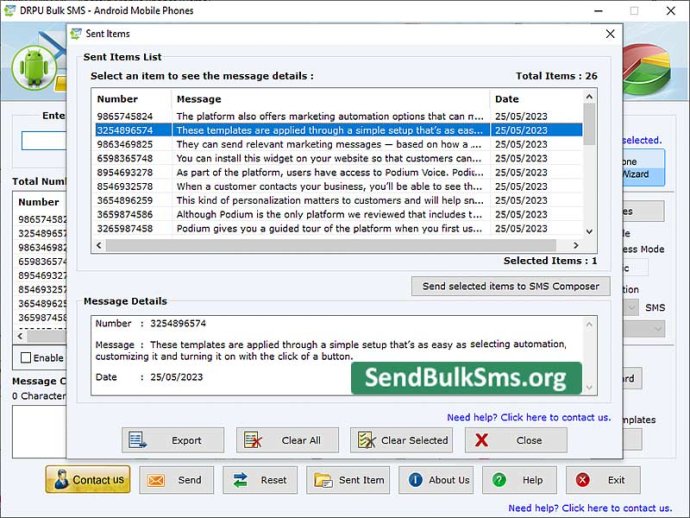Send Bulk SMS for Android Mobile