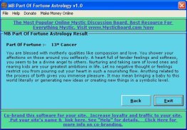 MB Part Of Fortune Astrology