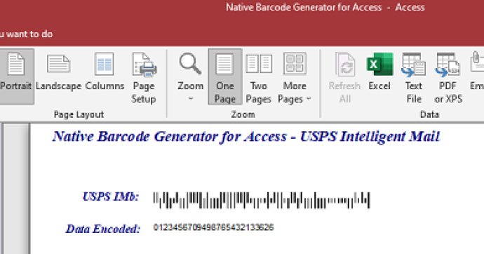 Access USPS Barcode Generator