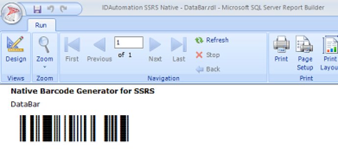 SSRS GS1 DataBar Barcode Generator