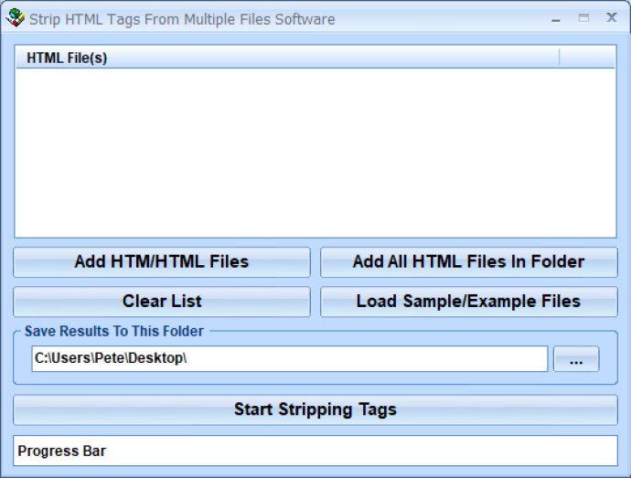 Strip HTML Tags From Multiple Files Software