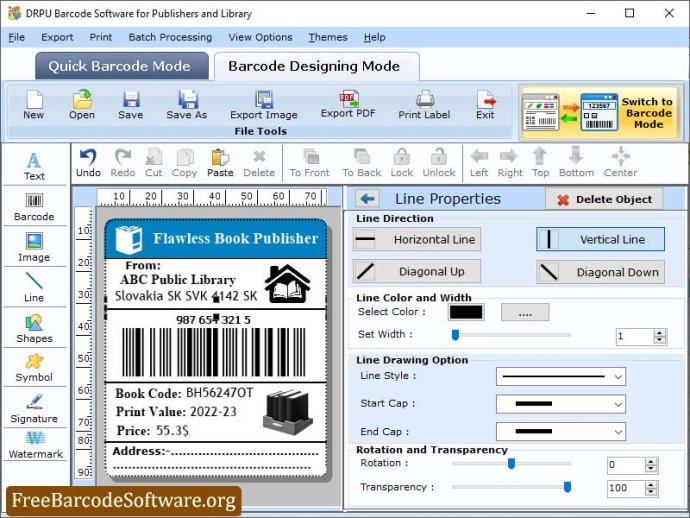 Publishers and Library Barcode Software