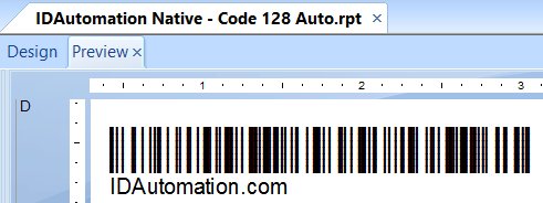 Crystal Reports GS1 Code 128 Generator