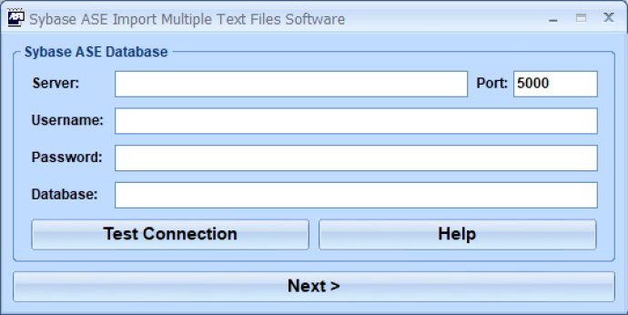 Sybase ASE Import Multiple Text Files Software