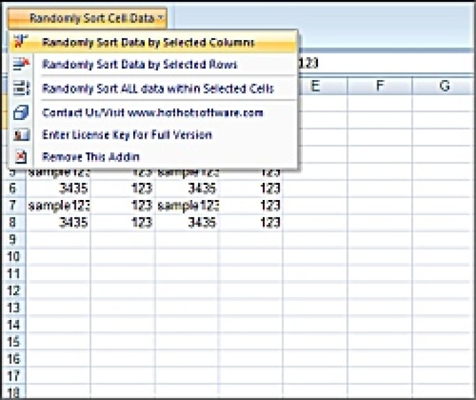 Random Sort Order in Excel