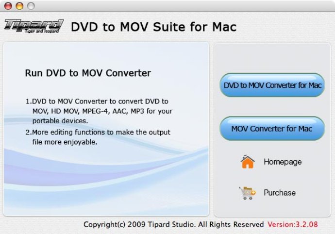 Tipard DVD to MOV Suite for Mac