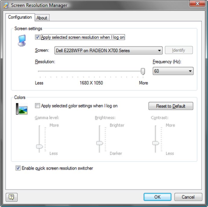 Screen Resolution Manager