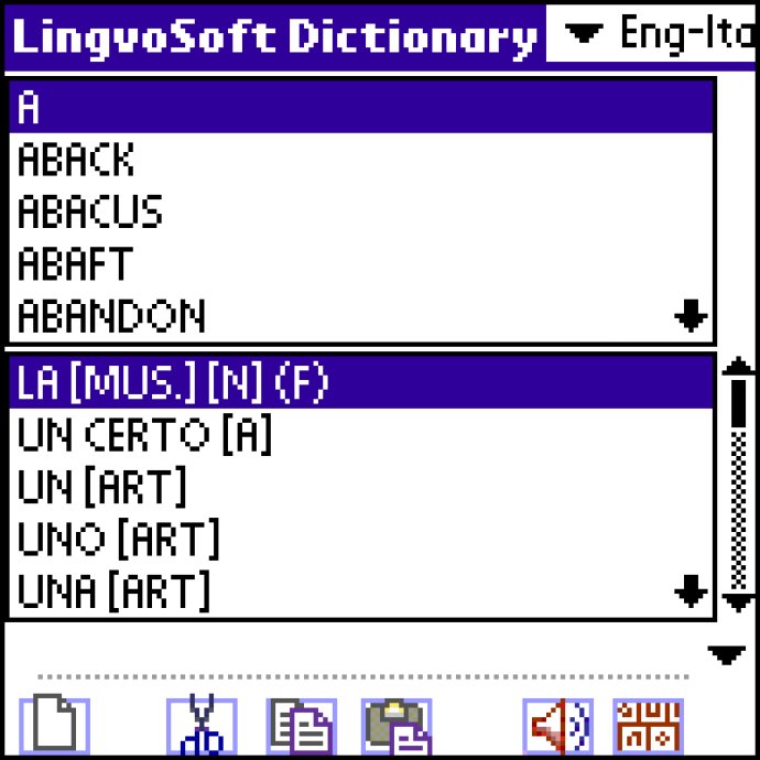 LingvoSoft Talking Dictionary English <-> Italian for Palm OS