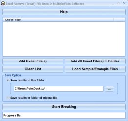 Excel Remove (Break) File Links In Multiple Files Software