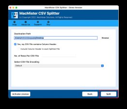 MacMister CSV Splitter for Mac
