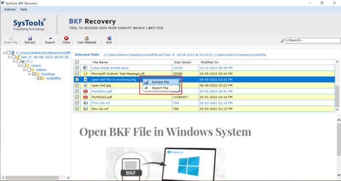 Corrupt BKF File Recovery