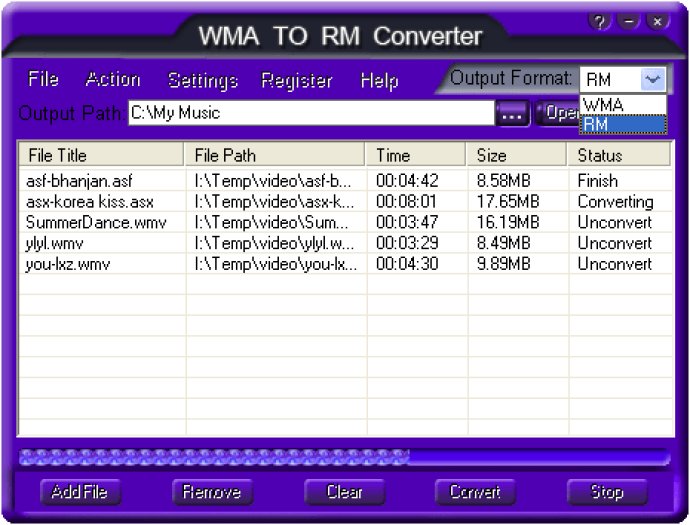 Free WMA TO RM Converter
