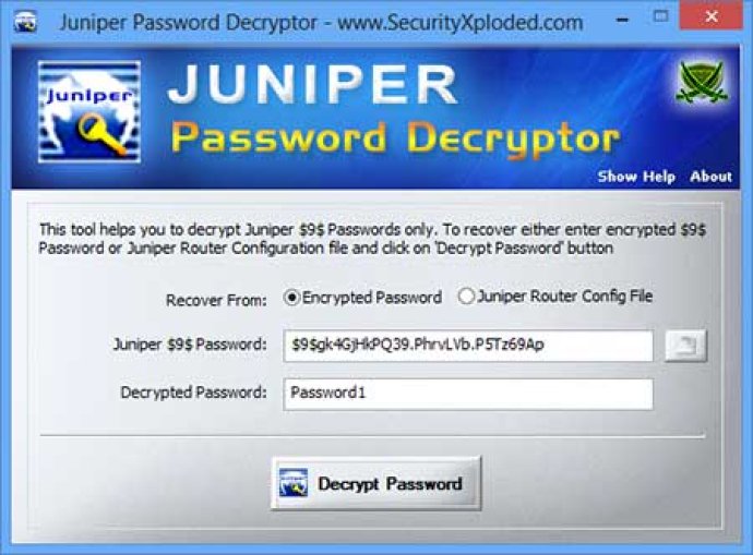 Password Decryptor for Juniper