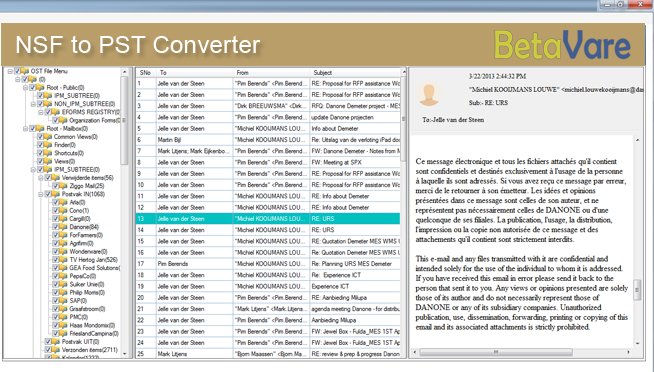 BetaVare NSF to PST Converter