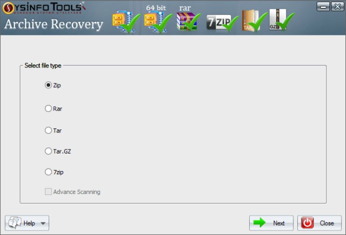 SysInfo Archive Recovery Tool