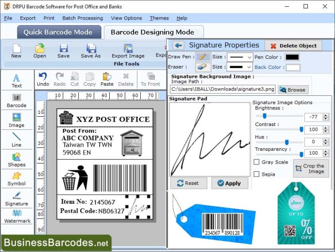 Bank Barcode Labeling Application