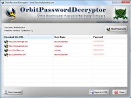 Password Decryptor for Orbit