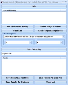 Extract Name & Address Contacts From Multiple Text & HTML Files Software