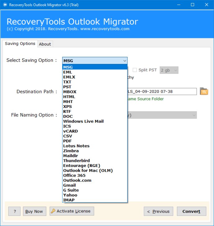 RecoveyTools Outlook PST Migrator RecoveyTools Outlook PST Migrator