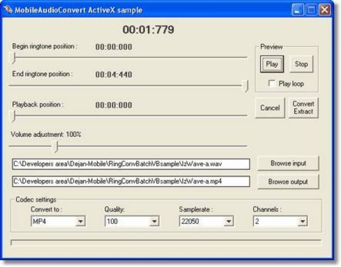 Audio File Convert ActiveX