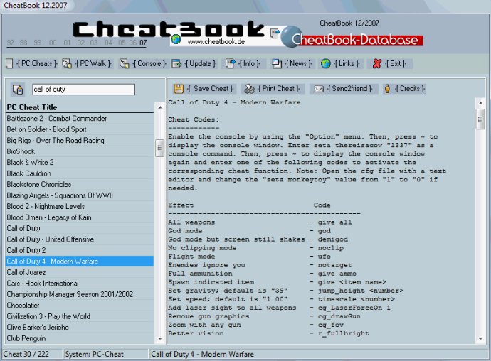 CheatBook Issue 12/2007