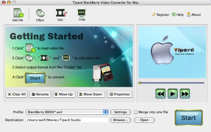 Tipard BlackBerry VideoConverter for Mac