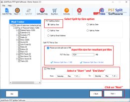 eSoftTools Outlook PST Split Tool