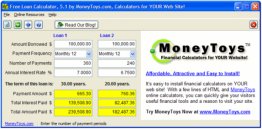 MoneyToys Free Loan Calculator
