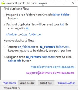 Simplest Duplicate Files Finder Remover