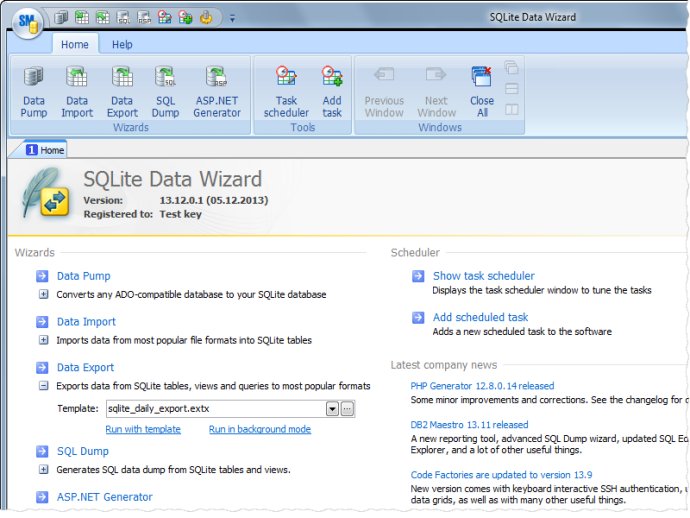 SQLite Data Wizard