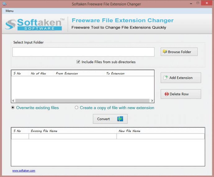 Softaken Freeware File Extension Changer