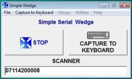 Simple Wedge Software and RFID Scanner
