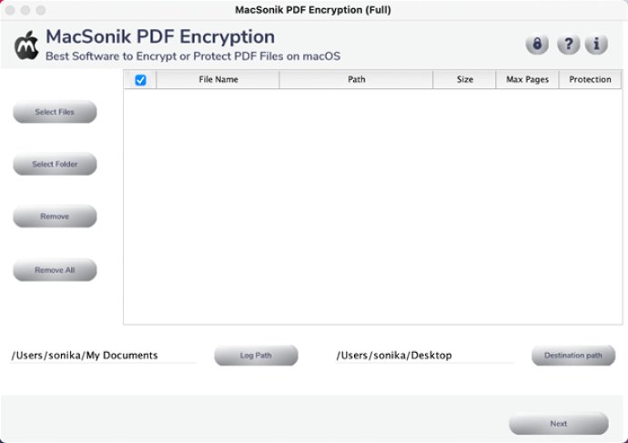 MacSonik PDF Encryption
